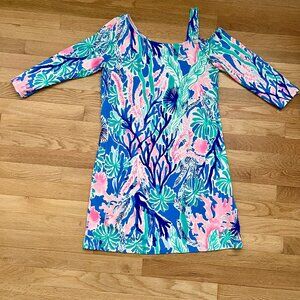 Lilly Pulitzer Cold Shoulder Dress Size Medium